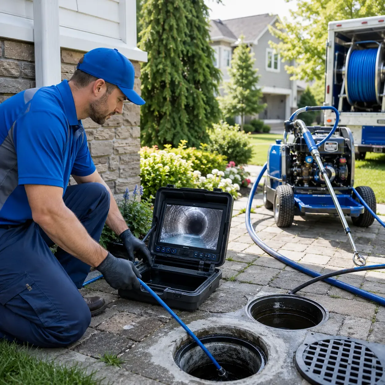 Outdoor drain cleaning professionals serving Center Cross, VA